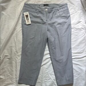 Hilary Radley Blue and White Patterned Pants. Size 14